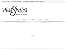 Tablet Screenshot of missshellysschoolofdance.com